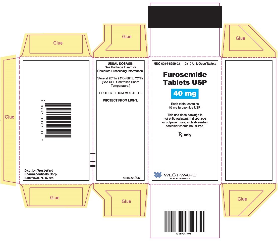 Furosemide Tablets USP, 40 mg (10x10 Unit-Dose Tablets) folding carton image