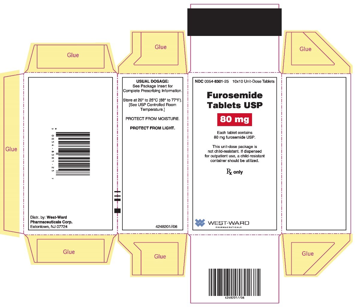 Furosemide Tablets USP, 80 mg (10x10 Unit-Dose Tablets) folding carton image