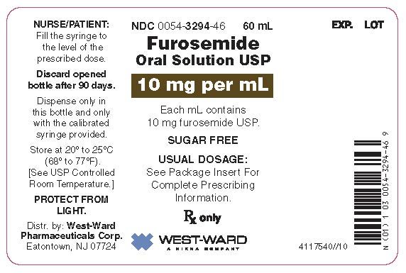 Furosemide Oral Solution USP, 10 mg per mL (60 mL) Sugar Free bottle label image