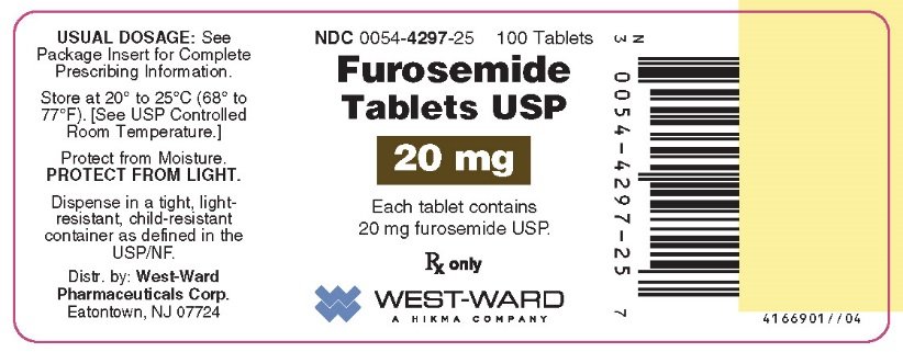 Furosemide Tabs USP, 20 mg (100s) bottle label image