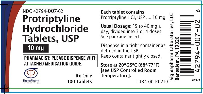 protriptyline 10 mg label