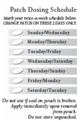 Patch Dosing Schedule
