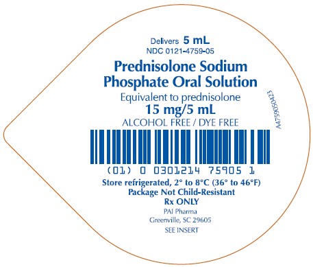 Cup lid for Predisolone Sodium Phosphate Oral Solution