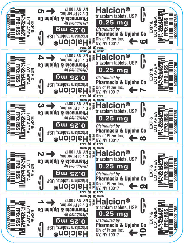 PRINCIPAL DISPLAY PANEL - 0.25 mg Tablet Blister Pack