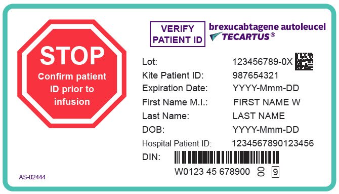PRINCIPAL DISPLAY PANEL - 68 mL Cassette Label - Patient - AS-02444