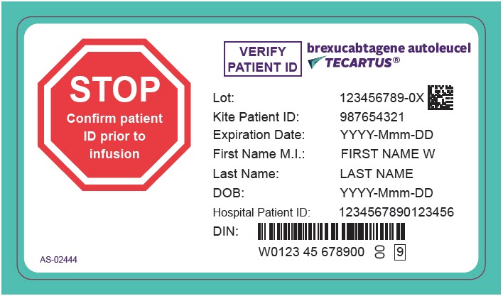 PRINCIPAL DISPLAY PANEL - 68 mL Cassette Label - Patient - AS-02444