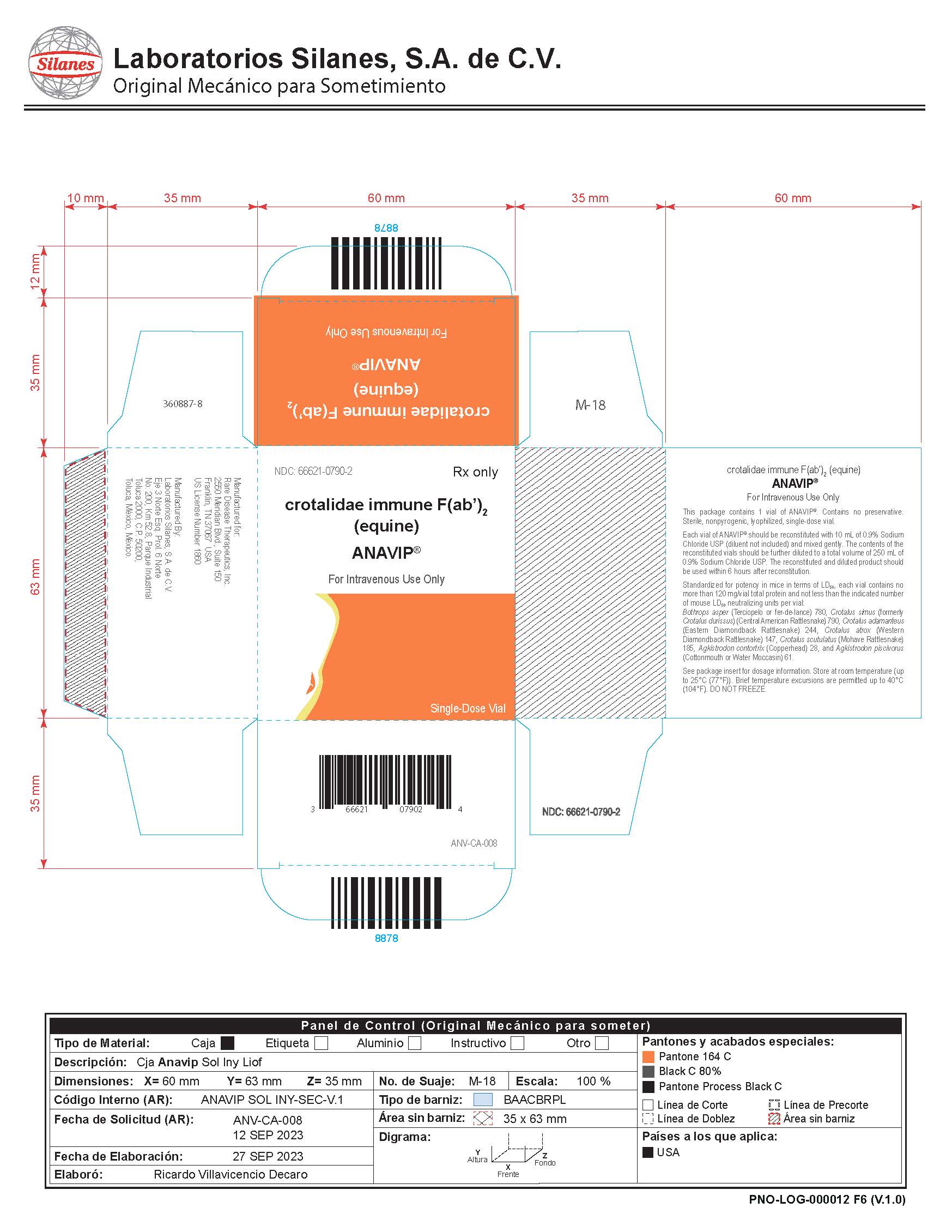 Anavip Carton Label