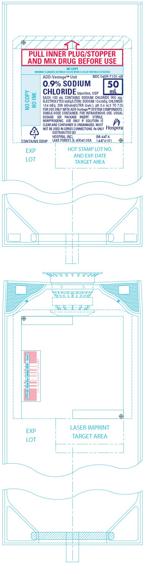 PRINCIPAL DISPLAY PANEL - 50 mL Bag Label - NDC 0409-7101