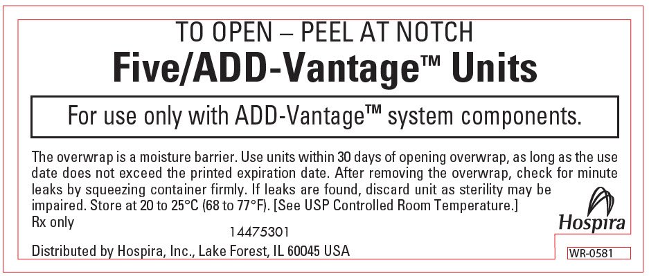 PRINCIPAL DISPLAY PANEL - 50 mL Bag Overwrap Label - NDC 0409-7132