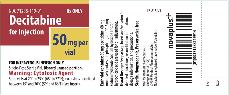 PRINCIPAL DISPLAY PANEL – Decitabine for Injection 50 mg Vial Label