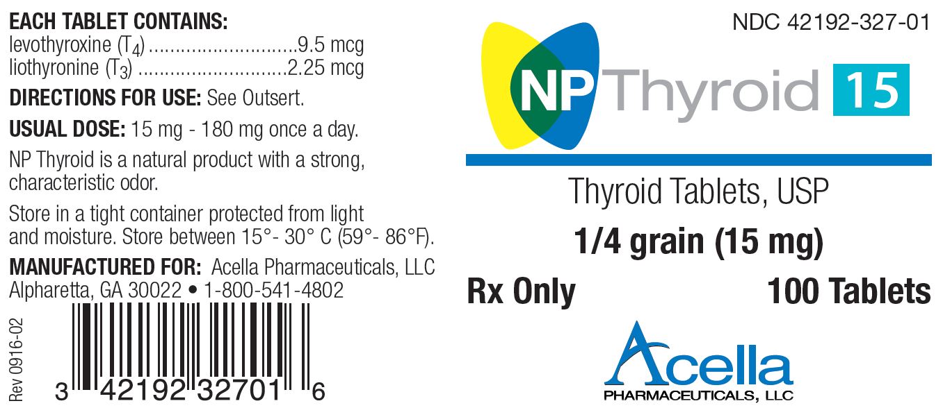 NP Thyroid 15 FDA prescribing information, side effects and uses