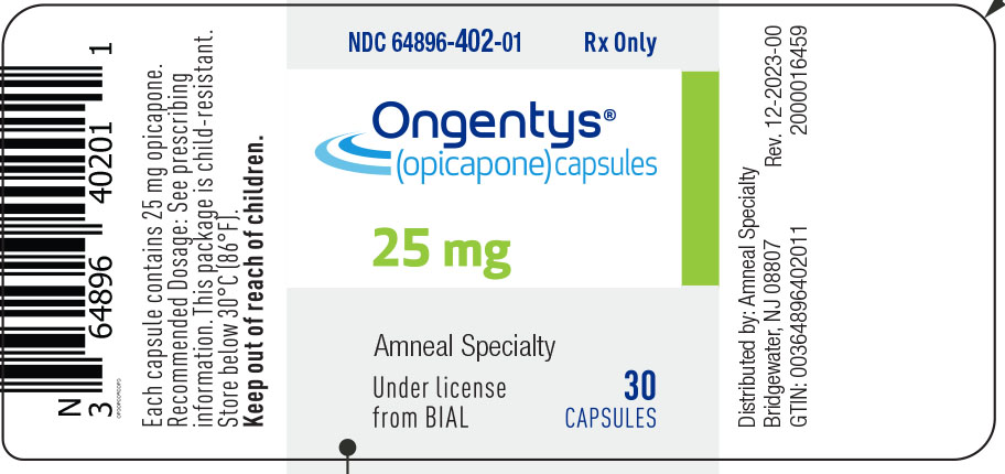 25 mg 30 ct label
