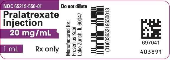 PRINCIPAL DISPLAY PANEL – Pralatrexate Injection 20 mg/mL – Vial Label
