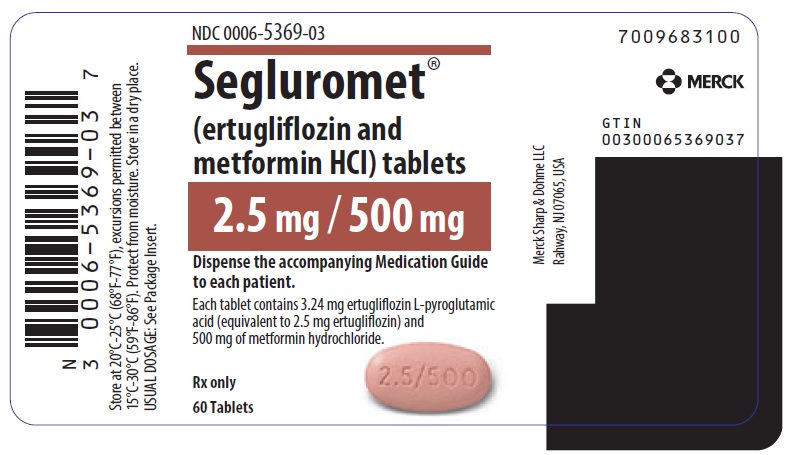 PRINCIPAL DISPLAY PANEL - 2.5 mg/500 mg Tablet Bottle Label