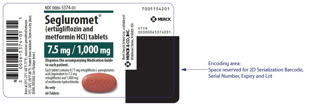 PRINCIPAL DISPLAY PANEL - 7.5 mg/1,000 mg Tablet Bottle Label