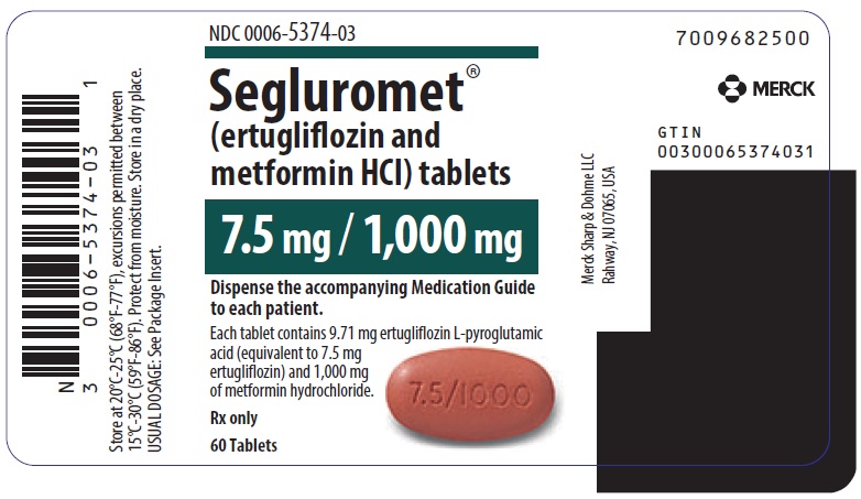 PRINCIPAL DISPLAY PANEL - 7.5 mg/1,000 mg Tablet Bottle Label