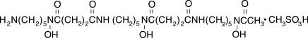 Deferoxamine mesylate structural formula
