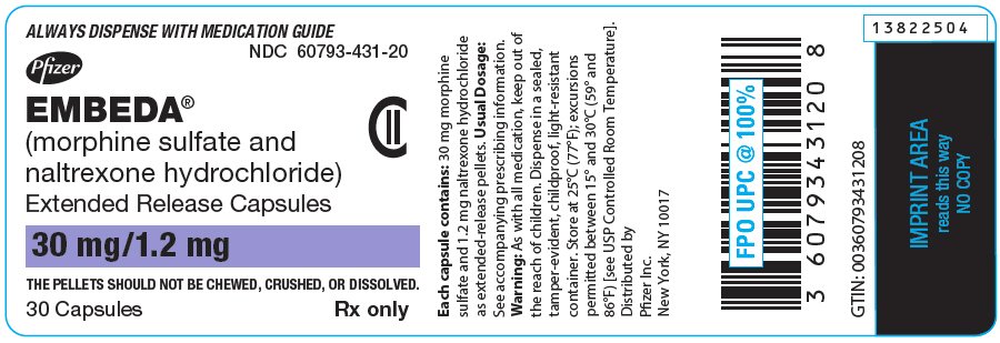 PRINCIPAL DISPLAY PANEL - 30 Capsule Bottle Label - 431