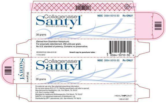 Collagenase Santyl - FDA prescribing information, side Collagenase Santyl - FDA prescribing information, side
