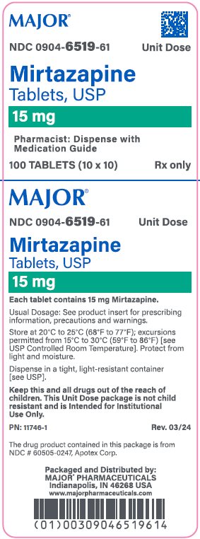 15mg carton label