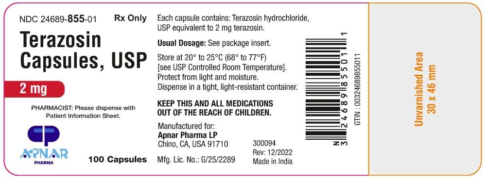terazosin capsules 2mg- label- 100ct
