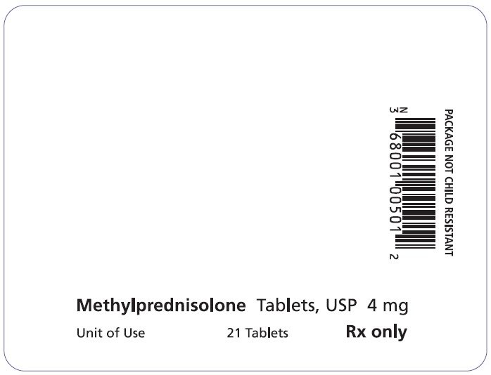 Foil Back Methylprednisolone Tablets USP 4 mg