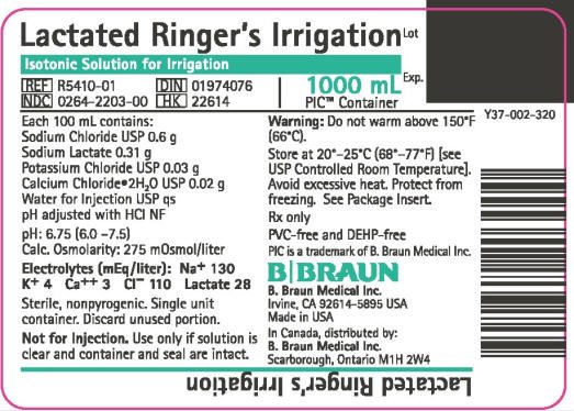 Principal Display Panel - Lactated Ringer's 1000 mL Bag Label