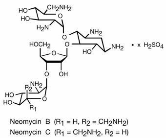 Structural formula of neomycin sulfate