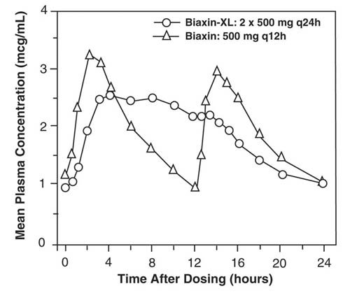 biaxin-tabs-steady-state-graph