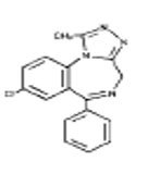 alprazolam structural formula