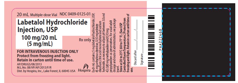 PRINCIPAL DISPLAY PANEL - 100 mg/20 mL Vial Label 0409-0125 