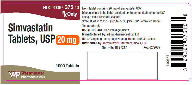 PRINCIPAL DISPLAY PANEL - 20 mg Tablet Bottle Label