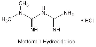 Metformin Hydrochloride Structural Formula