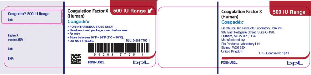 PRINCIPAL DISPLAY PANEL - 500 IU Vial Label