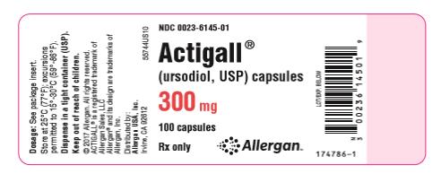 NDC 0023-6145-01
Actigall
(ursodiol, USP) capsules
300 mg
100 capsules
Rx only 
