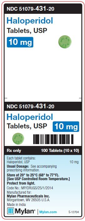 Haloperidol 10 mg Tablets Unit Carton Label