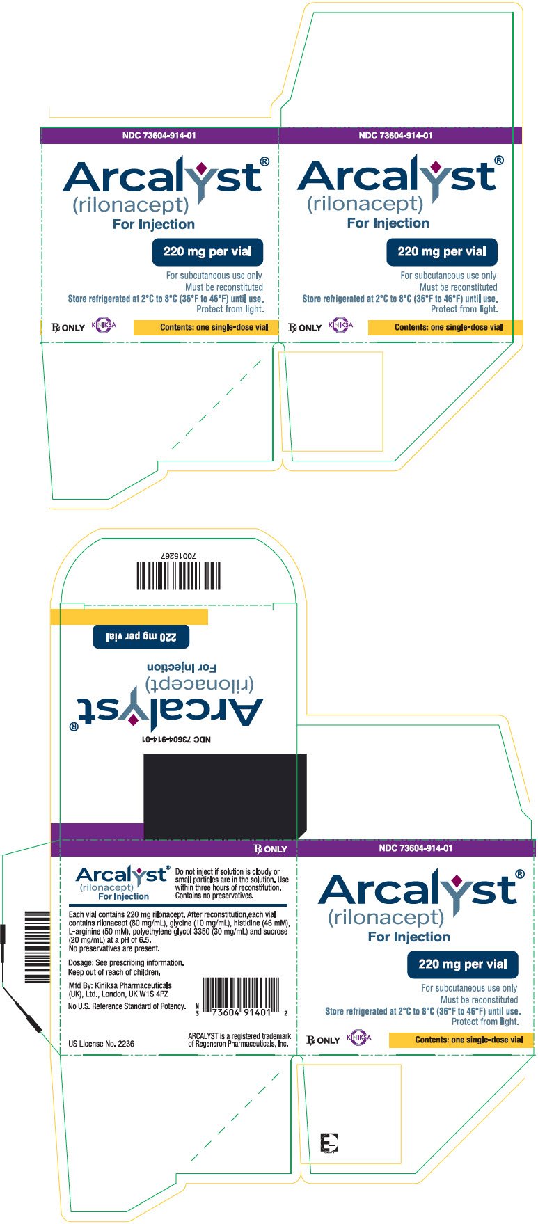 PRINCIPAL DISPLAY PANEL - 220 mg Vial Carton