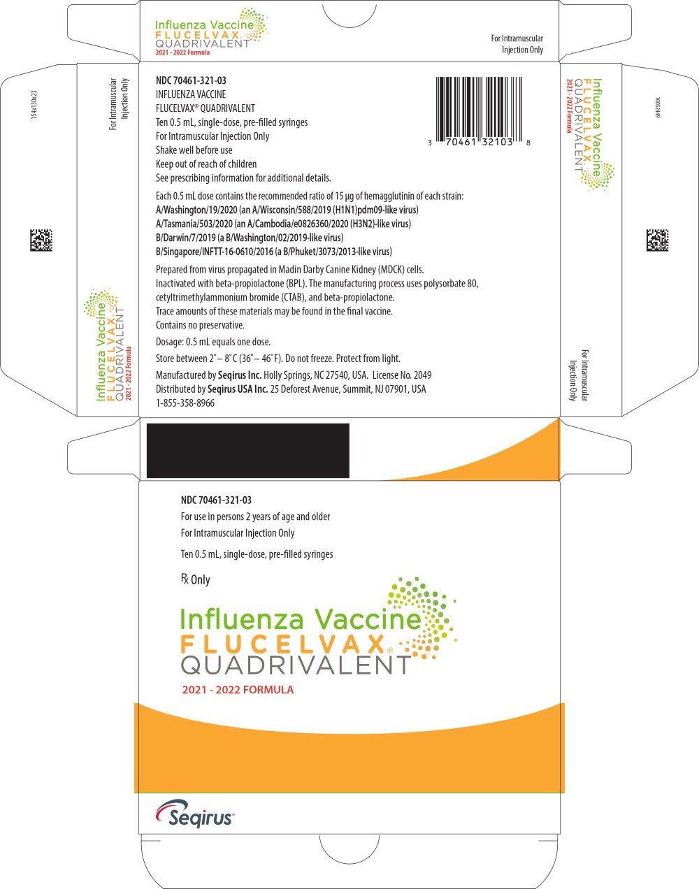 Flucelvax Quadrivalent FDA prescribing information, side effects and uses