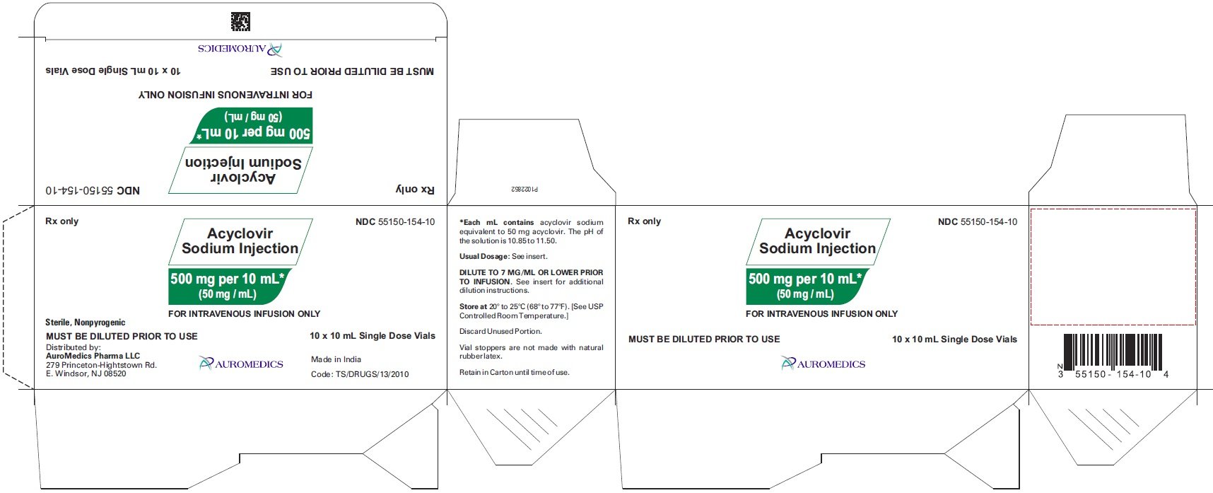 PACKAGE LABEL-PRINCIPAL DISPLAY PANEL - 500 mg/10 mL Container-Carton (10 Vials)