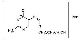 Acyclovir Sodium Chemical Structure