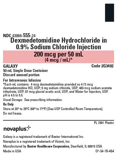 DexMed NovaPlus Representative Container Label 43066-555-24 1 of 2