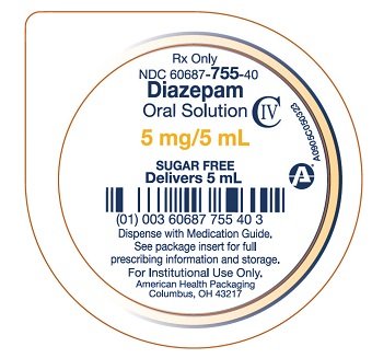 5 mg/5 mL Diazepam Oral Solution Cup Lid