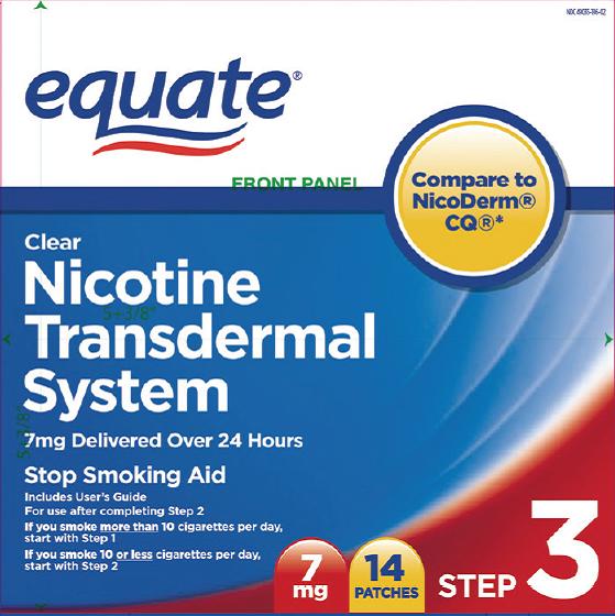 Nicotine Clear Patch Walmart 7mg Step 3 Carton