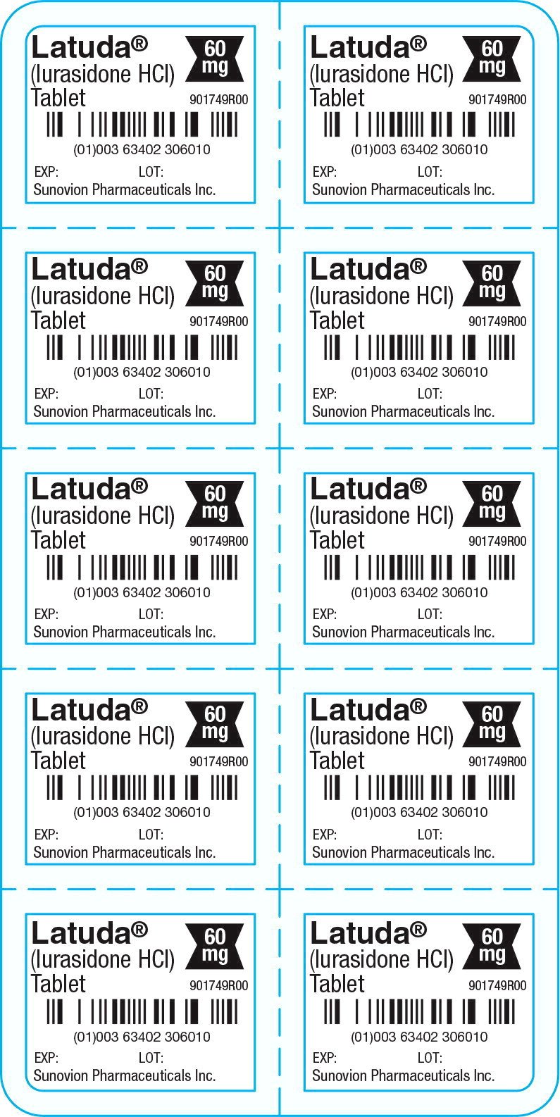 PACKAGE LABEL - PRINCIPAL DISPLAY PANEL – 60 mg Blister
