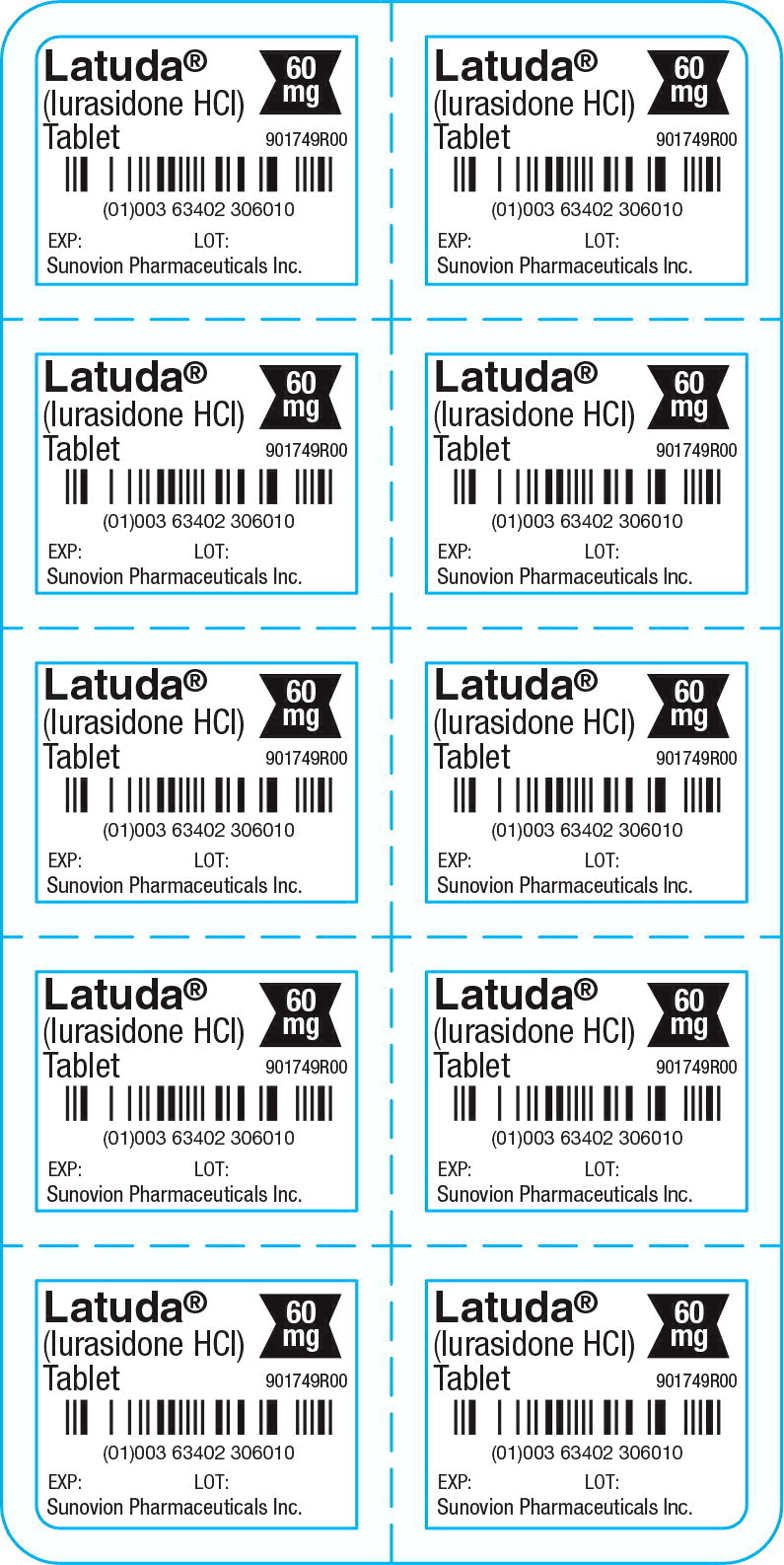 PACKAGE LABEL - PRINCIPAL DISPLAY PANEL – 60 mg Blister
