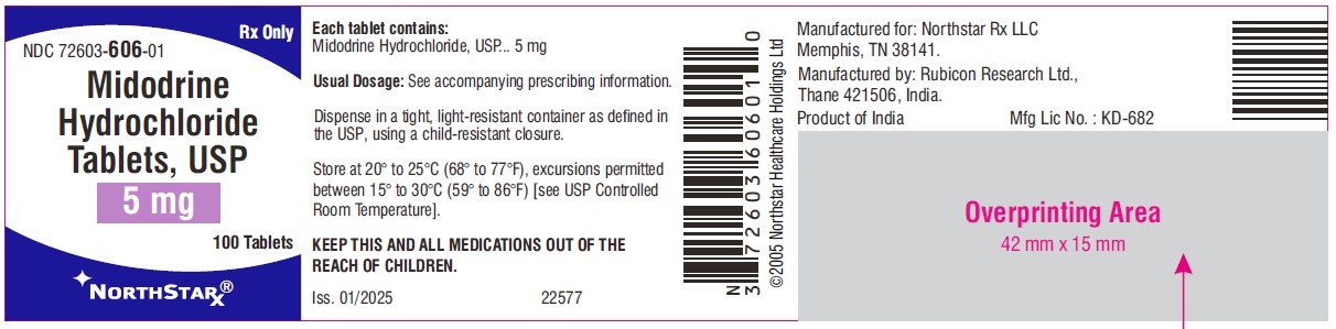 Midodrine Hydrochloride Tablets, USP 5mg - 100 Tablets - NDC 72888-113-01