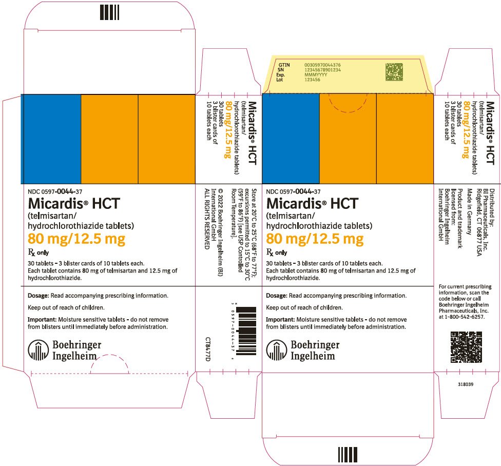 PRINCIPAL DISPLAY PANEL - 80 mg/12.5 mg Tablet Blister Pack Carton