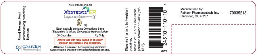 PRINCIPAL DISPLAY PANEL - 9 mg Capsule Bottle Label