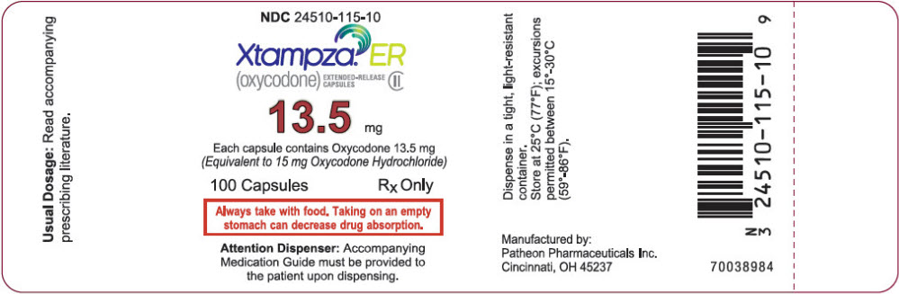 PRINCIPAL DISPLAY PANEL - 13.5 mg Capsule Bottle Label