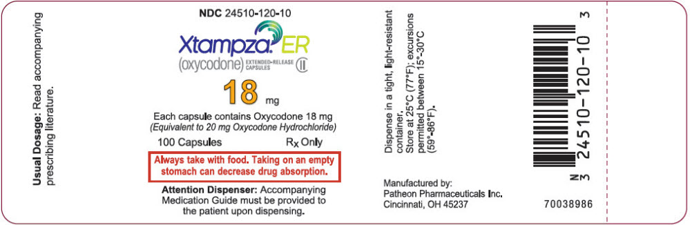 PRINCIPAL DISPLAY PANEL - 18 mg Capsule Bottle Label